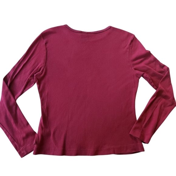 Y2K Holiday Glitter Angel Long Sleeve Top - Picture 2 of 4